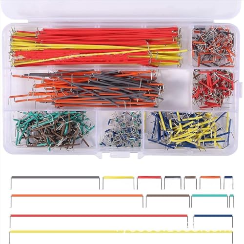 KSOPUERT 560 Stück 14 Werte PCB Steckbrett Überbrückungsdraht Sortiment Set, Kabelbaugruppe 2–125 mm mit Kunststoffbox KSOPUERT 560 Stück 14 Werte PCB Steckbrett Überbrückungsdraht Sortiment Set, Kabelbaugruppe 2–125 mm mit Kunststoffbox von KSOPUERT