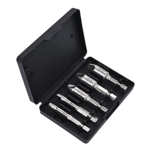 KSOPUERT Sechskantschaft-Schraubenausdreher Set 6-Teilig Rückwärtsgewinde Schraubenentferner Set, Chrom Molybdän Stahl, 4-14mm,Werkzeug zum Entfernen abgebrochener Schrauben, einfaches Herausziehen KSOPUERT Sechskantschaft-Schraubenausdreher Set 6-Teilig Rückwärtsgewinde Schraubenentferner Set, Chrom Molybdän Stahl, 4-14mm,Werkzeug zum Entfernen abgebrochener Schrauben, einfaches Herausziehen von KSOPUERT