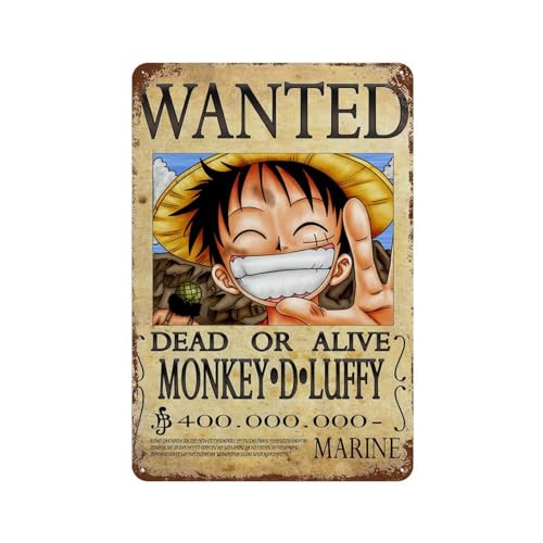 KSOXDAITIP One Piece Monkey D. Luffy Poster, Wanddekoration, Kunst, Metallblechposter, moderne Wohnkultur, Kunst, Metallposter, Hausbar, Laden, Dekorationen, Vintage-Schild, Geschenk, 30 x 20 cm KSOXDAITIP One Piece Monkey D. Luffy Poster, Wanddekoration, Kunst, Metallblechposter, moderne Wohnkultur, Kunst, Metallposter, Hausbar, Laden, Dekorationen, Vintage-Schild, Geschenk, 30 x 20 cm von KSOXDAITIP