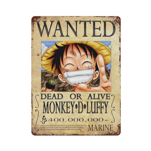 KSOXDAITIP One Piece Monkey D. Luffy Poster, Wanddekoration, Kunst, Metallblechposter, moderne Wohnkultur, Kunst, Metallposter, Hausbar, Laden, Dekorationen, Vintage-Schild, Geschenk, 39,9 x 30 cm KSOXDAITIP One Piece Monkey D. Luffy Poster, Wanddekoration, Kunst, Metallblechposter, moderne Wohnkultur, Kunst, Metallposter, Hausbar, Laden, Dekorationen, Vintage-Schild, Geschenk, 39,9 x 30 cm von KSOXDAITIP