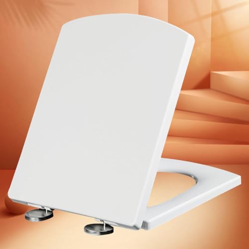 Premium Wc Sitz Eckig Absenkautomatik Toilettendeckel Toilettensitz mit Befestigung Quick Release Softclose Wc-Sitz Quick Release, Top-Installation,white-34.5 * 43cm Premium Wc Sitz Eckig Absenkautomatik Toilettendeckel Toilettensitz mit Befestigung Quick Release Softclose Wc-Sitz Quick Release, Top-Installation,white-34.5 * 43cm von KSQP