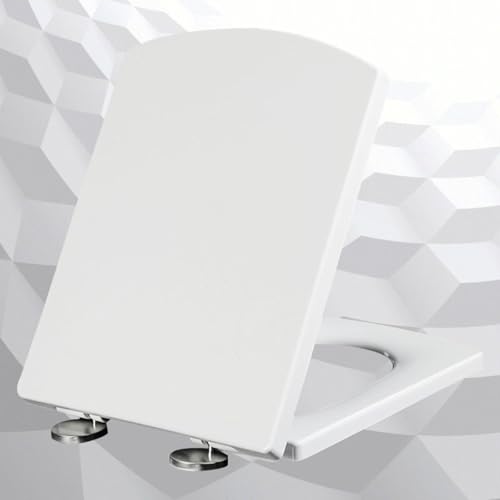 Toilettendeckel Absenkautomatik Eckig Wc Sitz Softclose Abnehmbarer Familien Toilettensitz Klositz Wc Sitz Easy-Clean Wc Deckel Top-Installation,white-34.5 * 43cm Toilettendeckel Absenkautomatik Eckig Wc Sitz Softclose Abnehmbarer Familien Toilettensitz Klositz Wc Sitz Easy-Clean Wc Deckel Top-Installation,white-34.5 * 43cm von KSQP