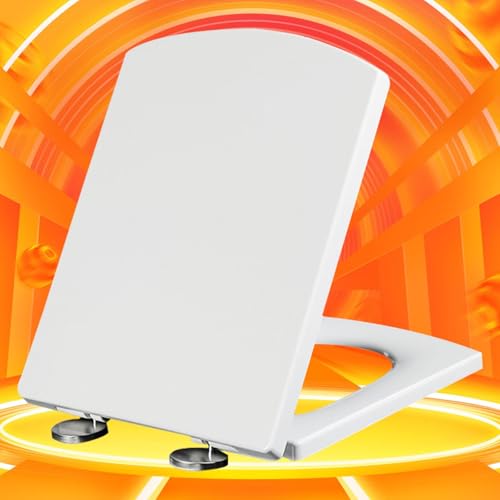 Toilettendeckel mit Absenkautomatik Weiß Abnehmbar Antibakterielle Klobrille mit Quick Release Funktion Klodeckel Top-Installation Abnehmbar,white-37 * 47cm Toilettendeckel mit Absenkautomatik Weiß Abnehmbar Antibakterielle Klobrille mit Quick Release Funktion Klodeckel Top-Installation Abnehmbar,white-37 * 47cm von KSQP