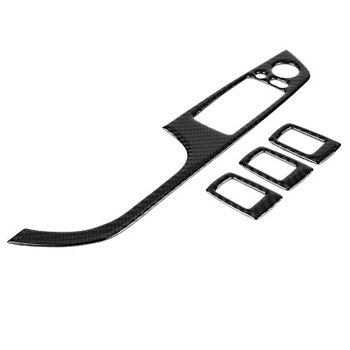 KSTE Auto Fenster Lift, Carbon-Faser-LHD-Auto-Fenster-Lift-Schalter Button Panel Rahmenabdeckung Trim Aufkleber for E90 (B) von KSTE