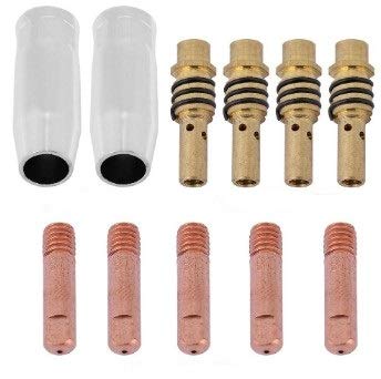 KSTE Düsen Set, 2 Düsen + 4 Tip Halter + 5 Kontakt Tipps Set for 15AK Taschenlampe Gun M-I-G Schweißer Verbrauchszubehörteile Kit KSTE Düsen Set, 2 Düsen + 4 Tip Halter + 5 Kontakt Tipps Set for 15AK Taschenlampe Gun M-I-G Schweißer Verbrauchszubehörteile Kit von KSTE