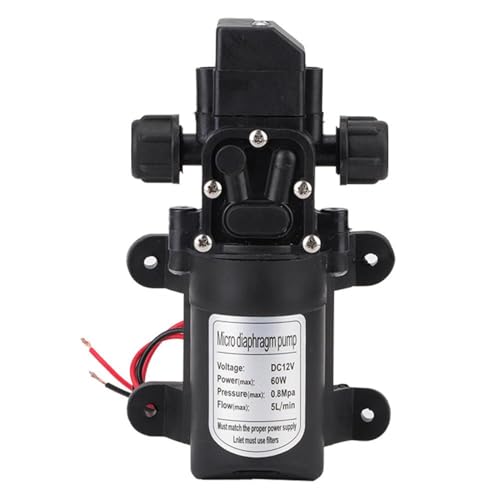 KSTE Pumpe Selbstansaugend 12V, Pumpe DC 12V, Hochdruck Selbstansaugende Wasserpumpe for Autowaschanlagen, Wohnhaus, Reinigung, Gartenbewässerung oder Sprühen von KSTE