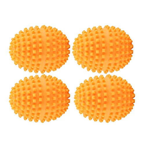 KSTE Trockner-Kugeln - 4Pcs / Set orange Reusable Trockner-Kugeln, Waschen Wäschetrockenkugel for Heim Kleidung Reinigung. von KSTE