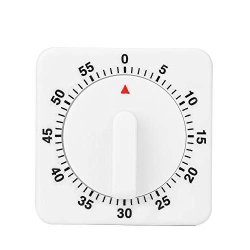 KSTEE Küchen-Zeitschaltuhr - Portable 60 Minuten Countdown Mechanische Zeitschaltuhr Backen Küchen-Kochwerkzeug Essenszubereitung Weiß von KSTEE