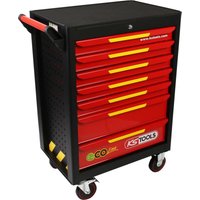 ECOline SCHWARZ/ROT/GELB Werkstattwagen mit 7 Schubladen von KSTOOLS