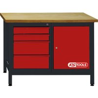 Werkbank mit 4 Schubladen und 1 Tür, H840xB1200xT600mm von KSTOOLS