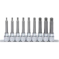 KS Tools 1/2" CHROMEplus RIBE-Bit-Stecknuss-Satz, lang, 9-teilig M5-M14 von KSTOOLS