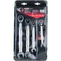 Ks Tools GEARplus Ratschenringmaulschlüssel-Satz, umschaltbar, 4-teilig von KSTOOLS