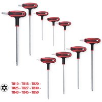 KS Tools ERGOTORQUEplus T-Griff-Schlüssel-Satz, TX mit Bohrung,9-teiligTB10-TB50 von KSTOOLS