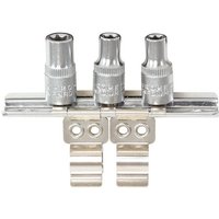 Ks Tools 911.1180-3 1/4 Clipleiste mit Halterung für 3 Nüsse von KSTOOLS