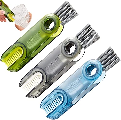 3 in 1 Tasse Deckel Lücke Reinigung Pinsel Set, Silikon Flasche Reinigung Pinsel Set, Multi-Funktionale Isolierung Tasse Spalt Reinigung Werkzeuge, Home Küche Reinigung Werkzeuge von KSVS