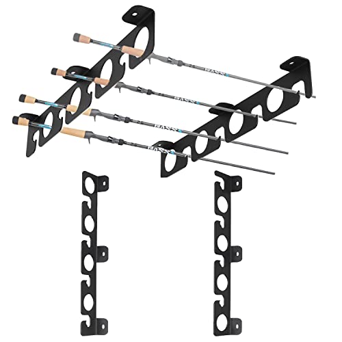 KSWLOR Decken-Angelrutenhalter für Angelruten aus robustem Metall für Garage, Kabine und Keller, für 8 Angelruten von KSWLOR