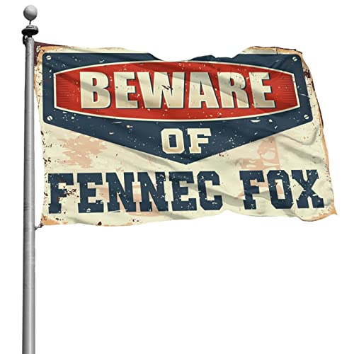 Bierdekorationen für Männerhöhle, Vorsicht vor Fennec-Fuchs-Flagge, Raumdekoration, 152 x 244 cm von KSXS