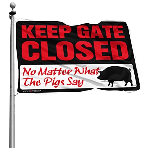 College-Zimmer-Flaggen halten das Tor geschlossen, egal was die Schweine sagen, Flagge, lustige Männerhöhlen-Regeln (120 x 180 cm) von KSXS