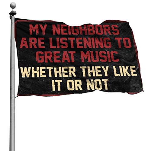 College-Zimmer-Schild "My Neighbors Are Listening To Great Music", lustiges Geschenk für Boss, Jungen, Schlafzimmer-Dekoration (60 x 90 cm) von KSXS