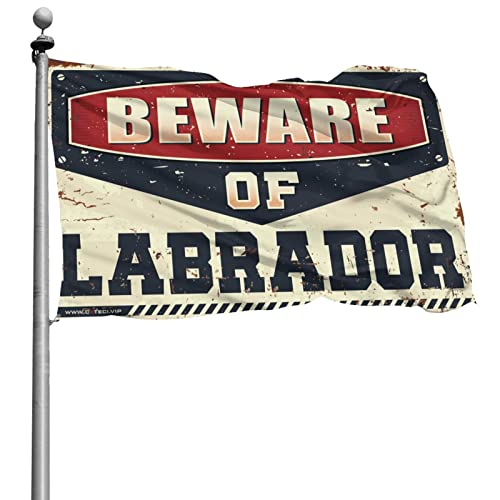 Garagen-Zubehör für Männerhöhle, Vorsicht vor Labrador-Flagge, WC-Dekoration, Teenager, Jungen, Raumdekoration (152 x 244 cm) von KSXS