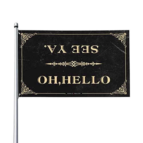 Home Bar Dekor Oh Hello, See Ya Flagge Männerhöhle Dekorationen Schlafzimmer Dekorationen (120 x 180 cm) von KSXS