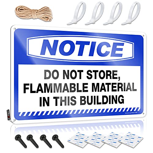 KSXS Barschilder für Zuhause, Bar, Wandnotiz "Do Not Store, Flammable Material in This Builde", Blechschild, Mann, Cabe, Dekor, Metallschild (30 x 40 cm) von KSXS