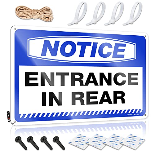 KSXS Blech-Barschilder, Aufschrift "Notice Entrance in Rear Tin Sign Bar Rules", Blechschild, Metallschilder, 30 x 40 cm KSXS Blech-Barschilder, Aufschrift "Notice Entrance in Rear Tin Sign Bar Rules", Blechschild, Metallschilder, 30 x 40 cm von KSXS