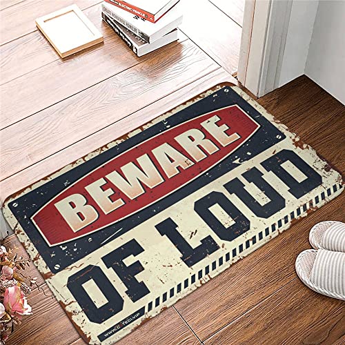 KSXS Fußmatten für den Außenbereich, Vorsicht vor lauter Teppich, kleine Outdoor-Matte mit Aufschrift "Welcome-Ish" (65 x 90 cm) von KSXS