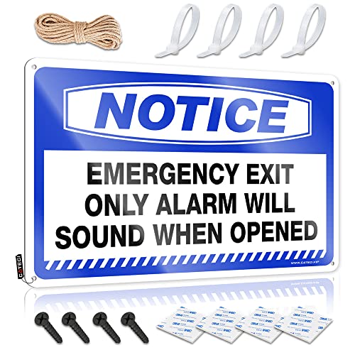 KSXS Lustiges Posterschild mit Aufschrift "Emergency Exit Only Alarm Will Sound When Opened", Blechschilder, Warnschild für Männerhöhle (20 x 30 cm) von KSXS