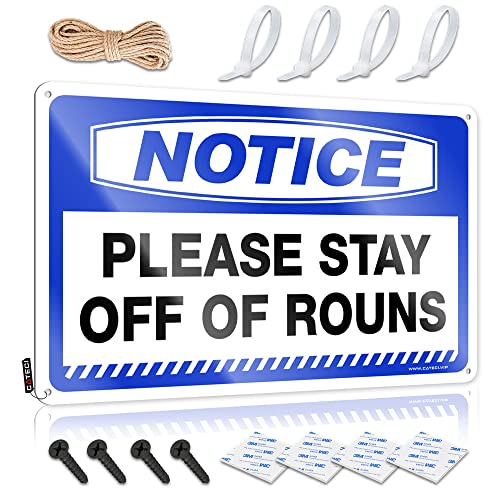 KSXS Lustiges sarkastisches Metall-Blechschild für Badezimmer, Aufschrift "Please Stay Off of Rouns", lustiges Männerhöhlenschild, Barzubehör für Männerhöhle, 20 x 30 cm von KSXS