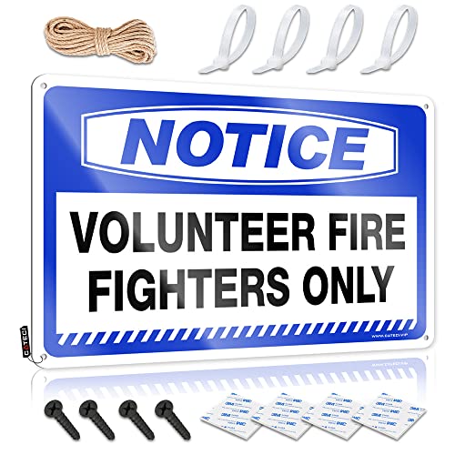 KSXS Lustiges sarkastisches Metall-Blechschild für Badezimmer, Aufschrift "Volunteer Fire Fighters Only", lustiges Männerhöhlenschild, Barzubehör für Männerhöhle, 20 x 30 cm von KSXS