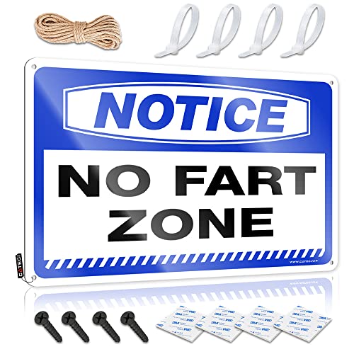 KSXS Man Cave Signs and Decor Notice No Fart Zone Blechschild Warnschild Lustiges Bierschild (20 x 30 cm) von KSXS