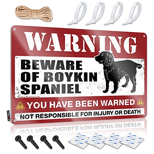 KSXS Man Cave Signs for Men Beware of Boykin Spaniel Blechschild Bierbar Metallschild Retro-Blechschilder (20 x 30 cm) von KSXS