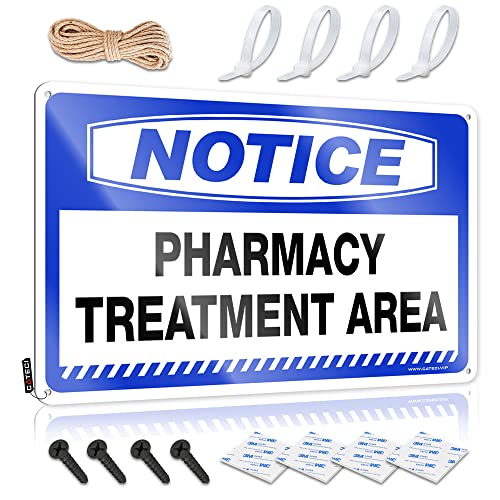 KSXS Men Cave Decor Notice Apotheke Treatment Area Blechschild Raumschilder für Schlafzimmer, Bar, Spiegel für Männerhöhle (30 x 40 cm) von KSXS