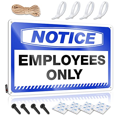 KSXS Metal Signs for Bar Notice Employees Only Blechschild Bar Stuff for Man Cave Vintage Metall-Blechschild (20 x 30 cm) von KSXS