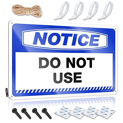 KSXS Metall-Blechschild mit Aufschrift "Notice Do Not Use", Retro-Blechschilder, Pool-Zonen-Blechschild (20 x 30 cm) von KSXS