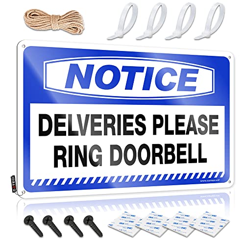 KSXS Schild für Schlafzimmer, Türhinweis, Delveries Please Ring, Türklingel, Blechschild, Vintage, Metallschilder, lustiges Bierschild, Vintage, 20 x 30 cm KSXS Schild für Schlafzimmer, Türhinweis, Delveries Please Ring, Türklingel, Blechschild, Vintage, Metallschilder, lustiges Bierschild, Vintage, 20 x 30 cm von KSXS