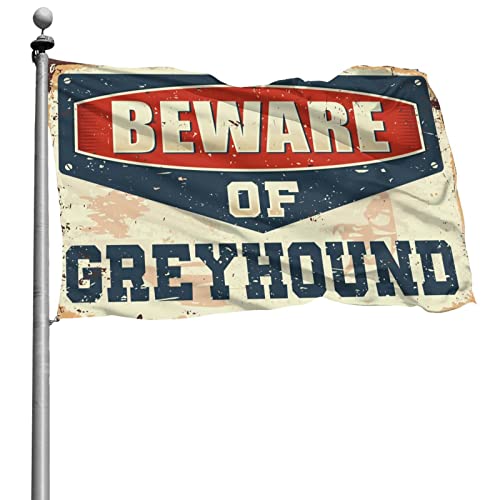 Lustige Outdoor-Dekoration, Vorsicht vor Windhund-Flagge, Ehemann, Geschenke, Hinterhof-Dekoration (120 x 180 cm) von KSXS