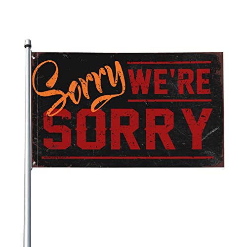 Lustige Terrassen-Dekoration, Aufschrift "Sorry We'Re Sorry", Außendekoration für Hoftür, Dekoration (30 x 45 cm) von KSXS