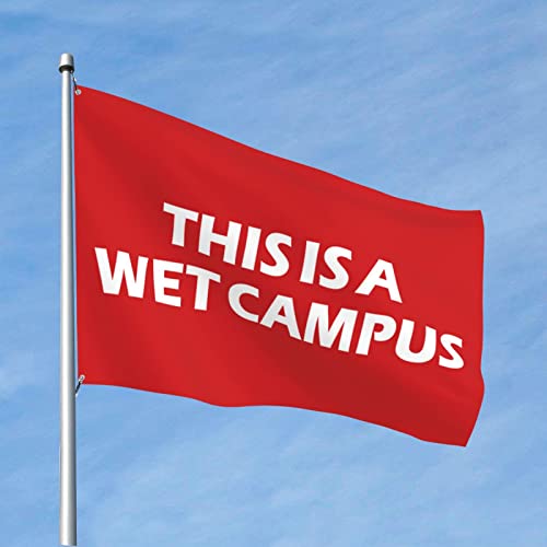 Lustige Windsäcke für die Männerhöhle mit Aufschrift "This Is A Wet Campus", Schlafsaal, 152 x 244 cm von KSXS