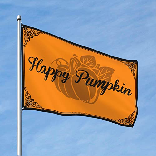 Männerhöhlen-Dekoration, Happy Pumpkin Flagge, 1 Veranda-Schild, Hinterhof-Dekoration (30 x 45 cm) von KSXS