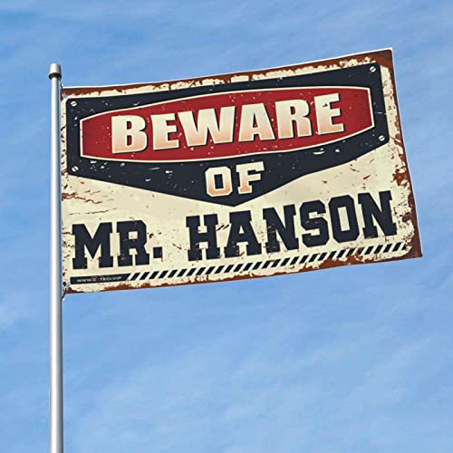 Man Cave Rules Beware Of Mr. Hanson-Flagge, coole Gartenflagge für Mädchenzimmer (30 x 45 cm) von KSXS