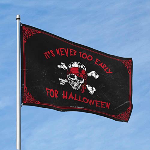 Man Cave Rules It's Never Too Early For Halloween-Flagge, Dekoration für Schlafzimmer, Outdoor-Flaggen, dekorativ (120 x 180 cm) von KSXS