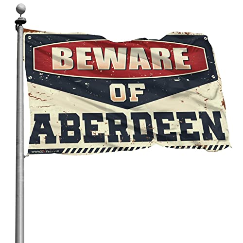 Niedliche Flaggen für Teenager, Mädchen, Zimmer, Vorsicht vor Aberdeen, Flagge, Bar, Männerhöhle, Dekoration, Gartenflagge, Herbst (152 x 244 cm) von KSXS