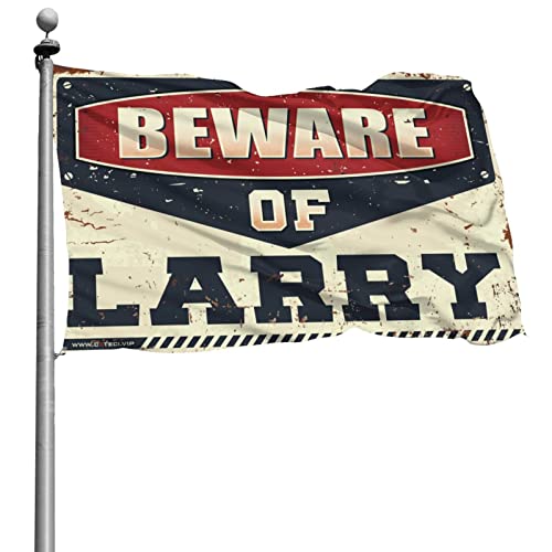 Niedliche Flaggen für Teenager-Mädchenzimmer, Vorsicht vor Larry-Flagge, Bar, Männerhöhle, Dekoration, Gartenflagge, Herbst (30 x 45 cm) von KSXS