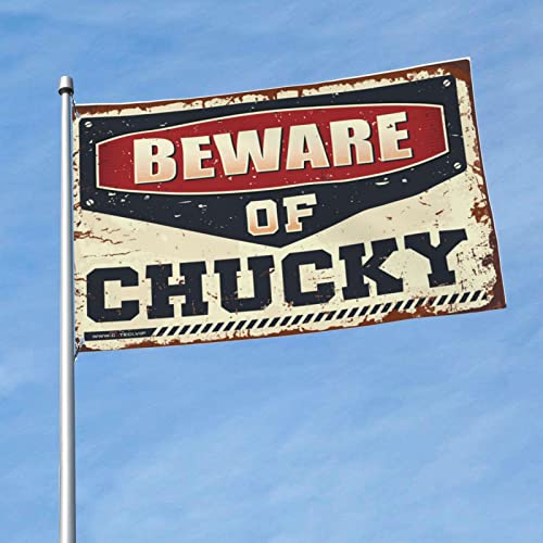 Sport-Bar-Dekoration, Vorsicht vor Chucky-Flagge, coole Sachen für Jungen, Hinterhof-Dekoration (60 x 90 cm) von KSXS