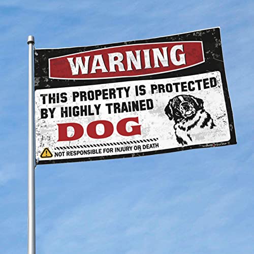 Wanddekoration für Studentenwohnheime mit Aufschrift "Warning This Property Is Protected By A Highly Trained Dog", College-Zimmer-Schild, Vintage-Bar-Dekoration (30 x 45 cm) von KSXS