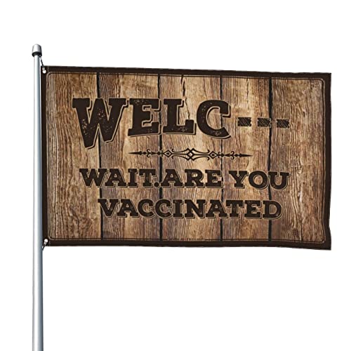 Welc Welc Warten Sie Impfflagge, Terrasse, Bar, Zubehör, Flagge für Zimmer, Jungs (30 x 45 cm) von KSXS