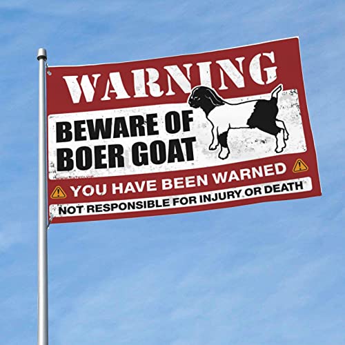 Wohnheim-Flaggen für Jungs "Beware Of Boer Goat", Poster für Studentenwohnheim, coole Gartenflagge (30 x 45 cm) von KSXS