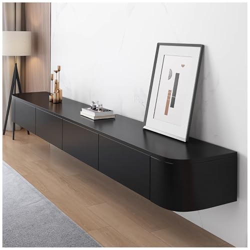 KSYGINXD 200cm Schwebender TV-Schrank, Wandmontiertes TV-Regal, Stehendes Oder Hängendes TV-Lowboard, Entertainment-Center-Medienkonsole Für Das Wohnzimmer von KSYGINXD